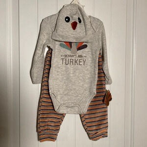 Chick Pea My First Thanksgiving 3 piece set Size 6-9mths